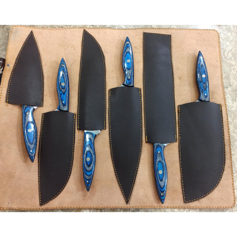 Hand Crafted 6 Pcs Set Of Custom Made Damascus Steel Chefkitchen Knife A Unique Gift Idea UCS01 3