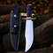AXENCRAFT 16Handmade Bowie Knife 10 High Carbon Steel Blade 55 Black Handle With 05 Brass Leather 0
