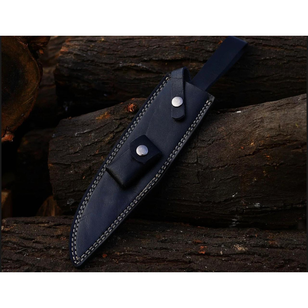 AXENCRAFT 16Handmade Bowie Knife 10 High Carbon Steel Blade 55 Black Handle With 05 Brass Leather 2