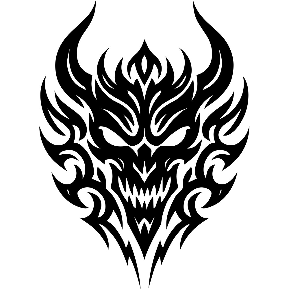 Tribal Skull Svg 0