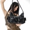 Women New Design Black Handbag, Jozy Fashion Trend Multi-pocket Crossbody Bag, Vintage Y2K Biker Shoulder Underarm Bag.