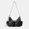 Women New Design Black Handbag, Jozy Fashion Trend Multi-pocket Crossbody Bag, Vintage Y2K Biker Shoulder Underarm Bag.
