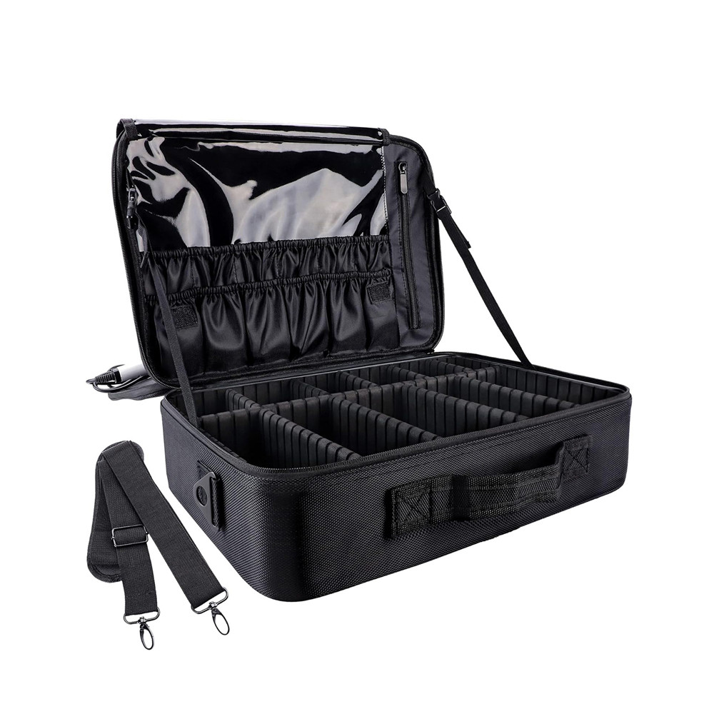 Sizes Cosmetic Organizer, Large Capacity Makeup Case, Brush Bag Barber Train Case for Hair Cutter Sets, Makeup Artists