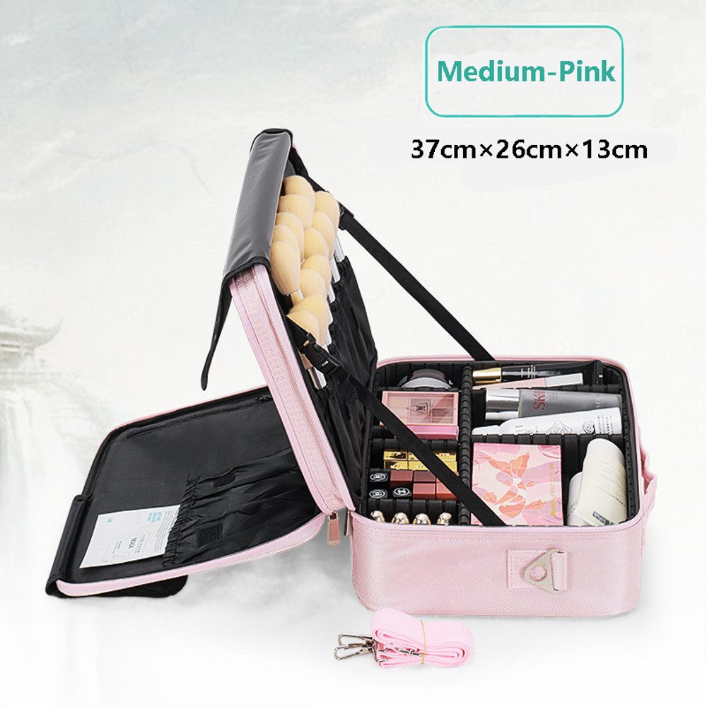 Sizes Cosmetic Organizer, Large Capacity Makeup Case, Brush Bag Barber Train Case for Hair Cutter Sets, Makeup Artists