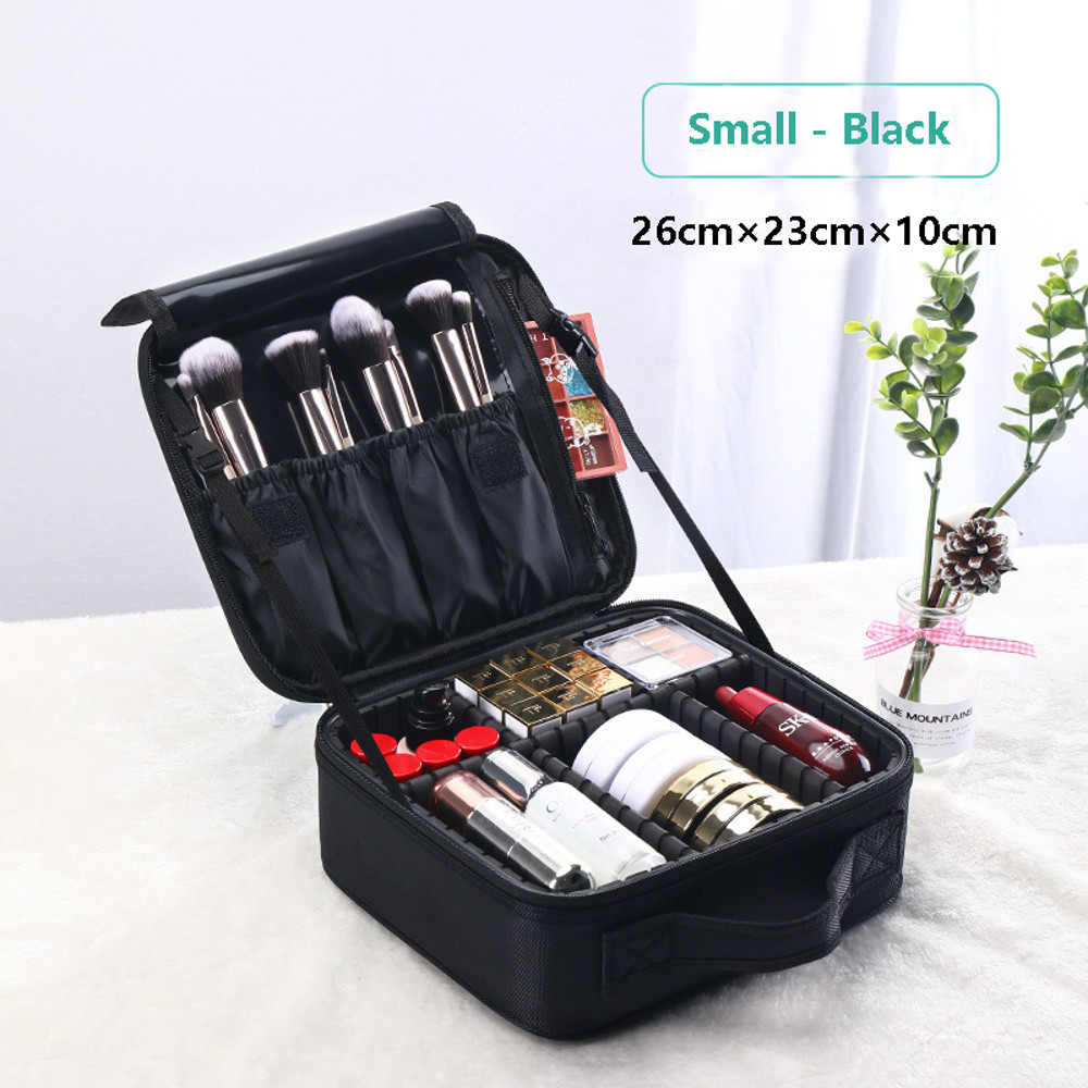 Sizes Cosmetic Organizer, Large Capacity Makeup Case, Brush Bag Barber Train Case for Hair Cutter Sets, Makeup Artists
