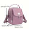 Lightweight Nylon Crossbody Bag for Women, Casual Mini Handbag, Shoulder Tote Purse with Multiple Zip Compartments
