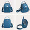 Lightweight Nylon Crossbody Bag for Women, Casual Mini Handbag, Shoulder Tote Purse with Multiple Zip Compartments