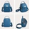 Lightweight Nylon Crossbody Bag for Women, Casual Mini Handbag, Shoulder Tote Purse with Multiple Zip Compartments