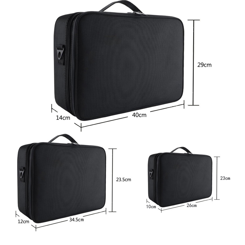 Professional Makeup Case, Large Capacity Cosmetic Organizer, Brush and Barber Bag for Makeup Artists and Hair Stylists