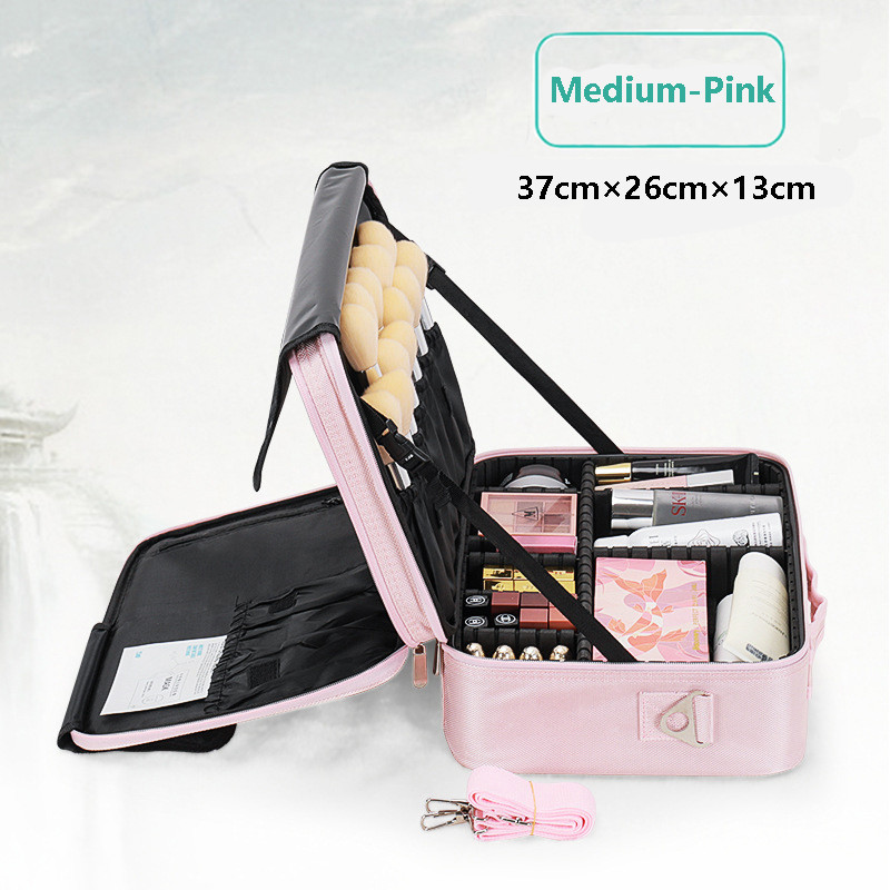 Professional Makeup Case, Large Capacity Cosmetic Organizer, Brush and Barber Bag for Makeup Artists and Hair Stylists
