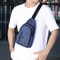 Outdoor Casual Men's Chest Bag, Canvas Small Satchel, Fashionable Solid Color Handbag, Zipper Messenger Bag