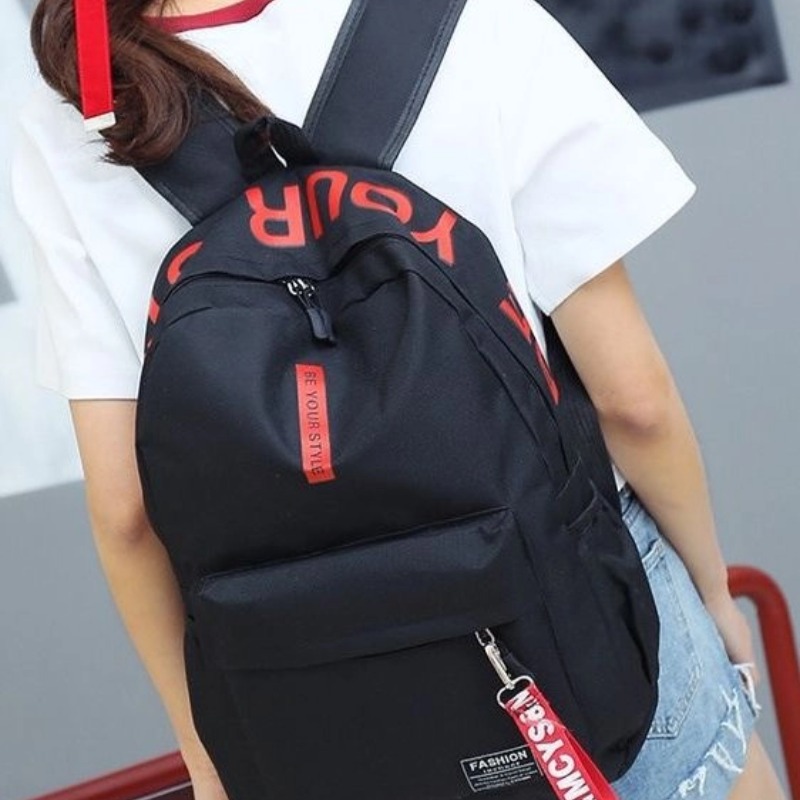 Korean Style Large Capacity Backpack Fashion Trend Bag For Men And Women High School And Junior Sch 4