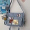 Kawaii Itabag for Dolls, Stylish Nylon Crossbody Tote, Large Shoulder Handbag for Teenage Girls, Trendy School Bag
