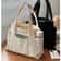 Canvas Tote Bags, Large Capacity Work Commuting Bag, College Style Book Shoulder Bag, Shopping and Daily Carry Bag