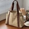 Versatile Canvas Tote Bag, Large Capacity for Work, Student & Commuting Use