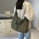 Soft Cloth Shoulder Bag for Women, Trendy Spring Casual Style, Big Solid Color Student Handbags Crossbody Bags