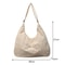 Soft Cloth Shoulder Bag for Women, Trendy Spring Casual Style, Big Solid Color Student Handbags Crossbody Bags