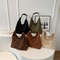 Vintage Suede Shoulder Bag for Women, Large Capacity Autumn and Winter Tote, Simple Solid Color Casual Retro Handbag