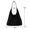 Vintage Suede Shoulder Bag for Women, Large Capacity Autumn and Winter Tote, Simple Solid Color Casual Retro Handbag