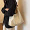 Vintage Suede Shoulder Bag for Women, Large Capacity Autumn and Winter Tote, Simple Solid Color Casual Retro Handbag