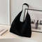 Vintage Suede Shoulder Bag for Women, Large Capacity Autumn and Winter Tote, Simple Solid Color Casual Retro Handbag