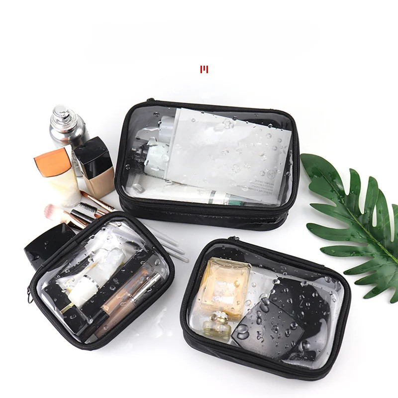 Waterproof Clear Women Makeup Bag, Travel Cosmetic Bags for Men and Women, Toiletry Brush Organizer
