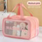 Double Transparent PU, Dry Wet Separation, Travel Makeup Bag Portable, Cosmetic Storage Bag, Washing Bag