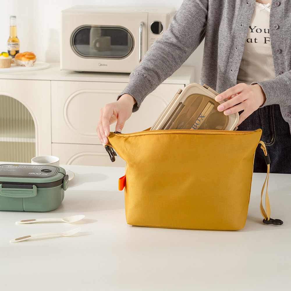 Portable Dinner Picnic Lunch Pack, Insulated Bag, Aluminium Foil Lunchbox Ice Bag, Food Storage Handbag for Office