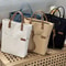 European Style Canvas Tote Bag High Quality Shoulder Bag Everyday Versatile Crossbody With Zipper C 0