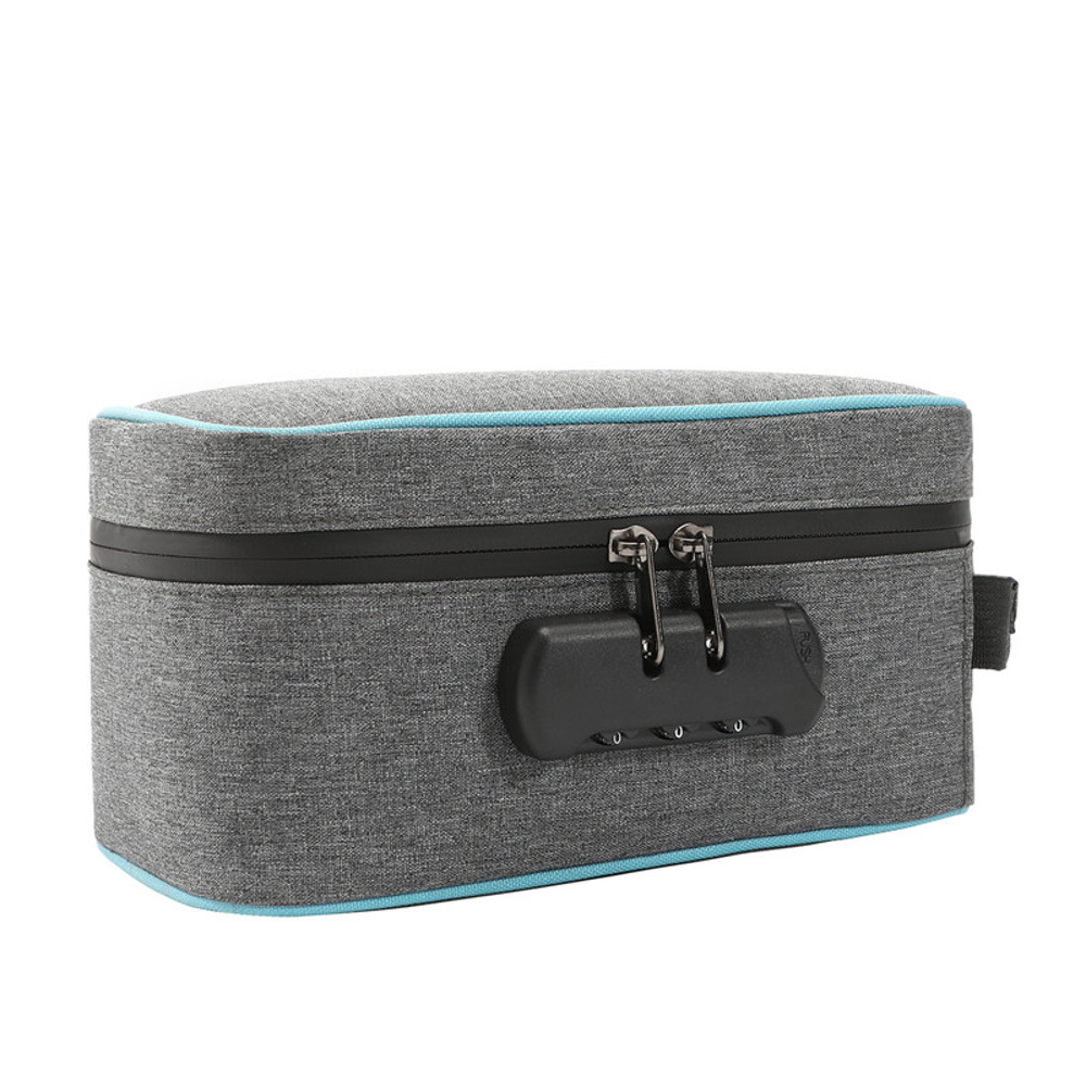 Combination Lock Smell Proof Cigarette Smoking Bag Tobacco Herbs Stash Box Secure Cigar Grinder Pip 5