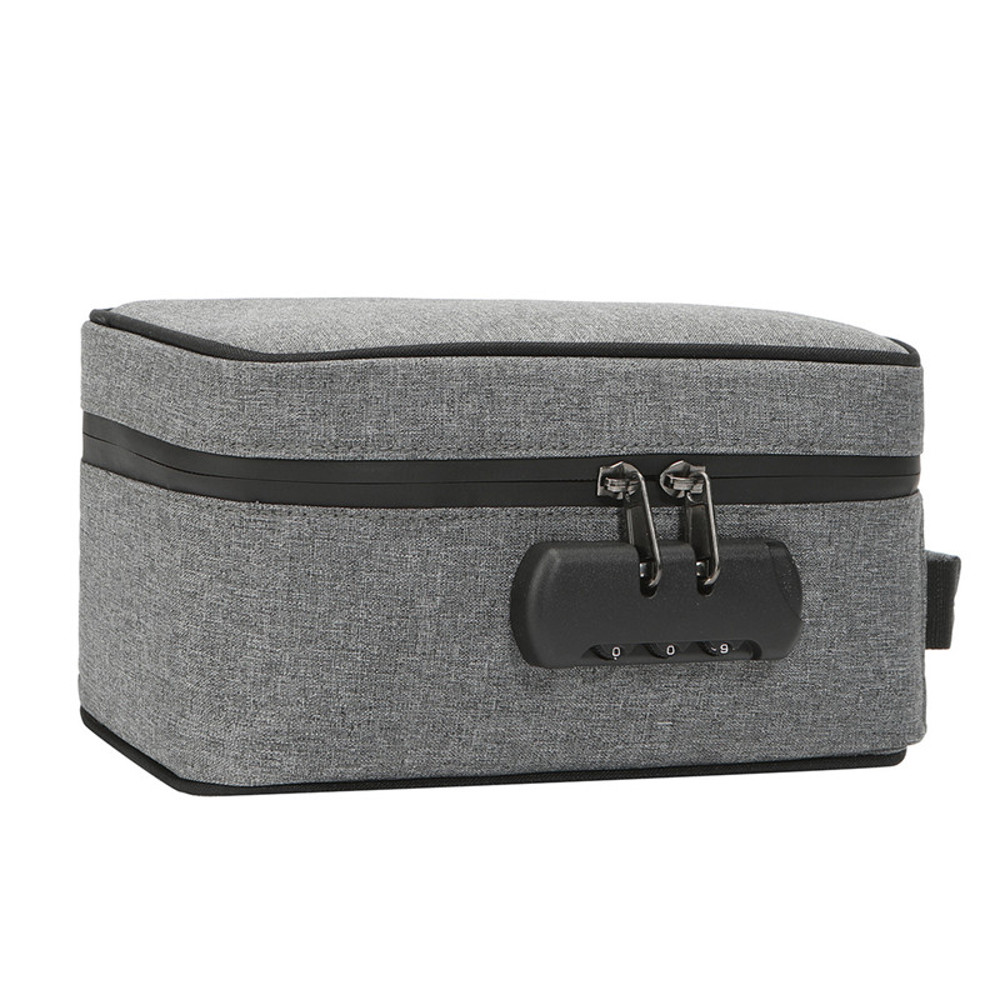 Combination Lock Smell Proof Cigarette Smoking Bag Tobacco Herbs Stash Box Secure Cigar Grinder Pip 6