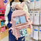 Upgrade your style with this Women Transparent Backpack, featuring Large Capacity Ita design perfect for school, college