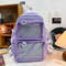 Upgrade your style with this Women Transparent Backpack, featuring Large Capacity Ita design perfect for school, college