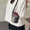 Women Shoulder Bag Multi, New Fashion Soft Leather, Small Mobile Phone Bag, Zipper Soft Cowhide, Color Stitching Random