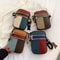 Women Shoulder Bag Multi, New Fashion Soft Leather, Small Mobile Phone Bag, Zipper Soft Cowhide, Color Stitching Random