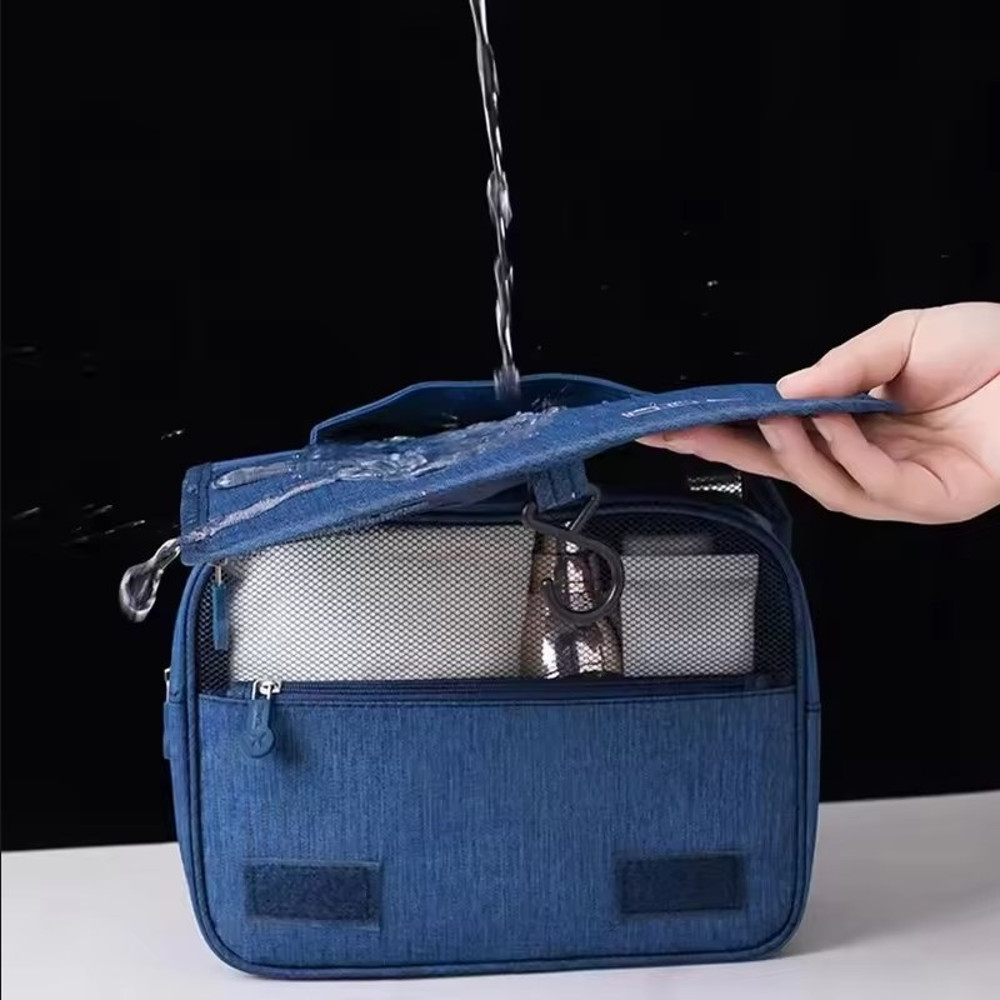 High Quality Toiletries Bag, Waterproof Travel Makeup Organizer, Storage Pouch With Hook, Bathroom Wash Bag