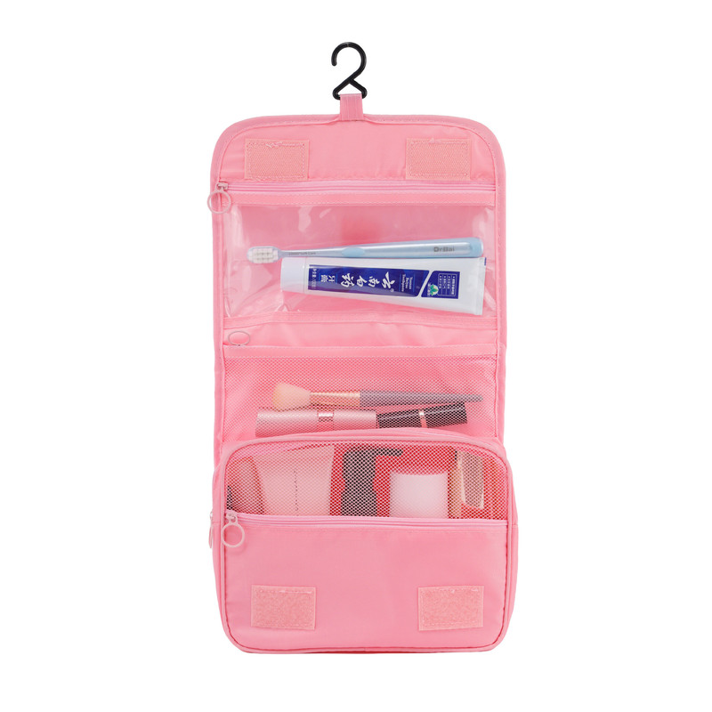 Waterproof Toiletry Washbag, Portable Cosmetic Storage Bag for Women and Men, Hanging Hook Travel Makeup Organizer