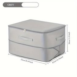 portable organizer for clothes, heavy-duty self-compressing storage bag, ideal for blankets, quilts, closet organization