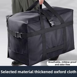 thickened large capacity storage bag, oxford cloth organizer, moving packing bag, clothes and blankets storage, checked