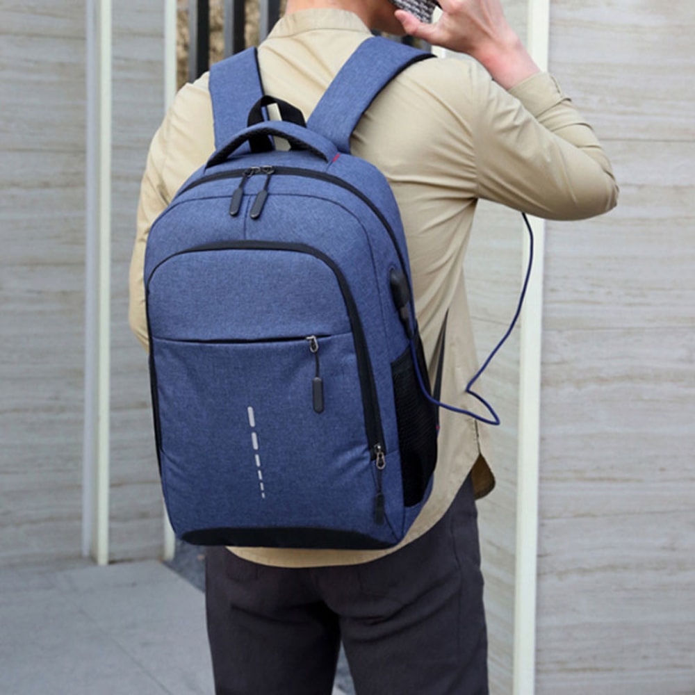 Men Large Capacity Travel Laptop Backpack, Classic Waterproof School Bag, USB Charging Casual bolsas Backpack