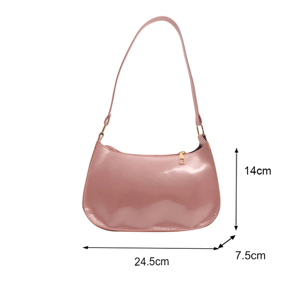 Leather Shoulder Bag, Solid Color, Casual Designer Hobos, Fashion Womens Handbags, Underarm Bag for Everyday Use