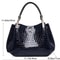 Large Capacity Womens Bag Crocodile Print Shoulder Tote Bright Face Handbag For Shopping And Work 4