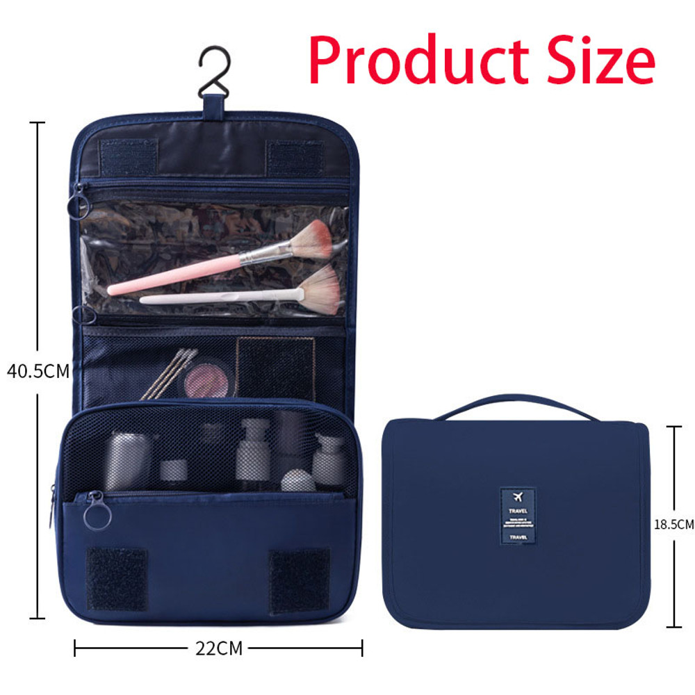 High Capacity Toiletries Bag, Waterproof Travel Makeup Organizer, Beauty Storage Pouch, Hanging Bathroom Wash Bag