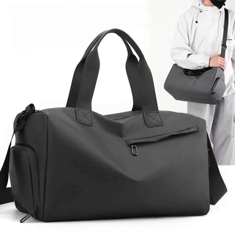 Oxford Travel Bags, Zipper, High Capacity, Solid, Fitness Bags, Waterproof, Thickened Fabric, Luggage, Sports Bags