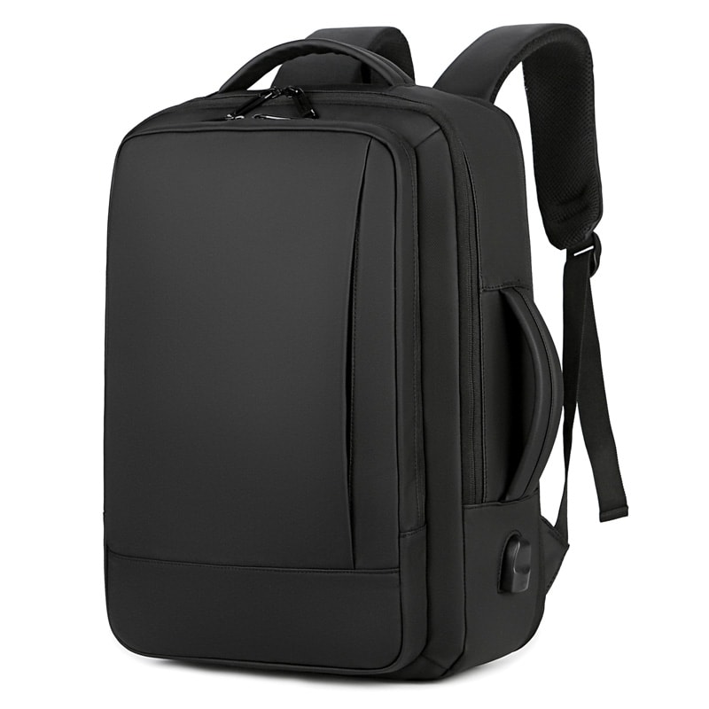 Business Casual Men's Backpack, Expandable Travel Backpack, With USB Charging, Waterproof Fabric, Suitable for Daily Use