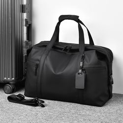 duffel bag for gym, travel, sports lovers, men's gym bag black, adjustable shoulder strap, fitness gear bag