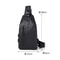 Mens Cross Bag With USB Multifunctional Chest Bag Adjustable Shoulder Strap Daily Commuting Bag 1
