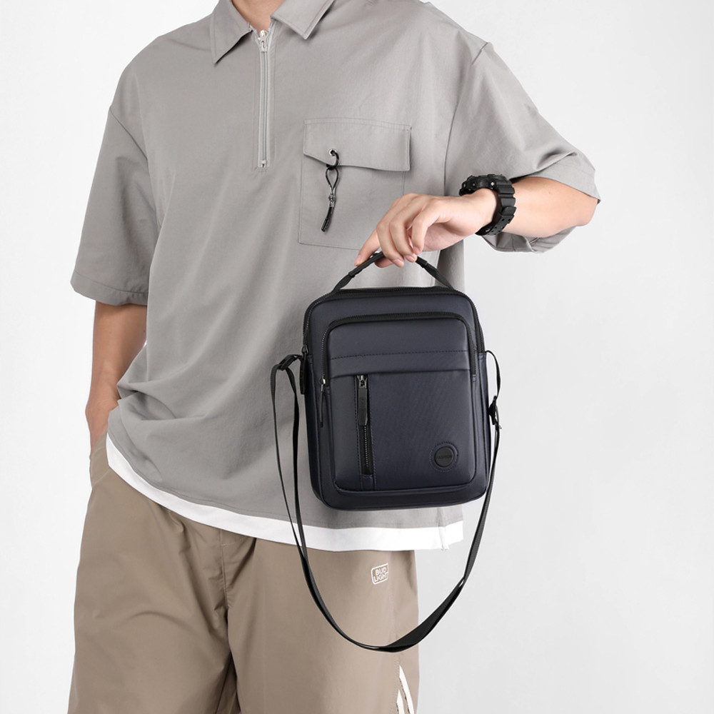 Business Shoulder Bag, Men's Crossbody Bag, Compact Design for Travel, Multi-Compartment, Adjustable Strap, Everyday Use