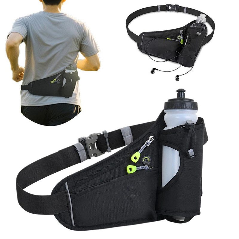 Multifunctional Outdoor Running Waist Bag, Adjustable Sports Fanny Pack, Hiking Cycling Fitness, Water Bottle Holder