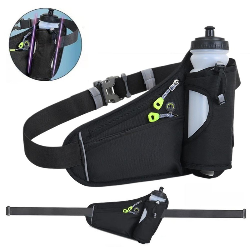 Multifunctional Outdoor Running Waist Bag, Adjustable Sports Fanny Pack, Hiking Cycling Fitness, Water Bottle Holder
